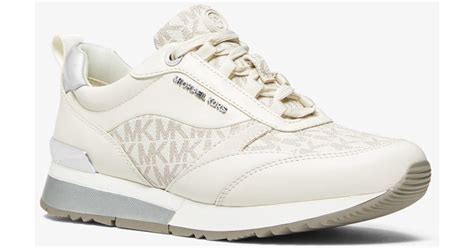 michael kors allie trainer grey|allie stride leather trainer.